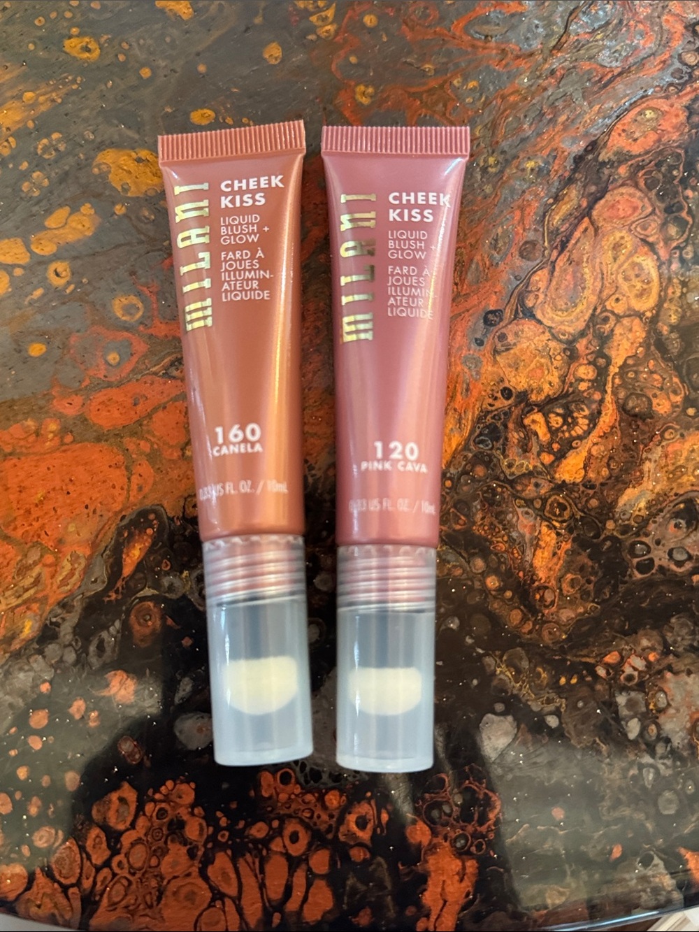 Milani Cheek Kiss Liquid Blush & Glow - Pink Cava (120) & Canella (160)